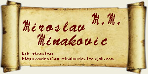 Miroslav Minaković vizit kartica